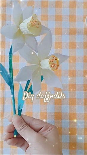 DIY Daffodils 🌼 | Easy & Aesthetic Paper Flower Craft #diy #craft #flowercraft