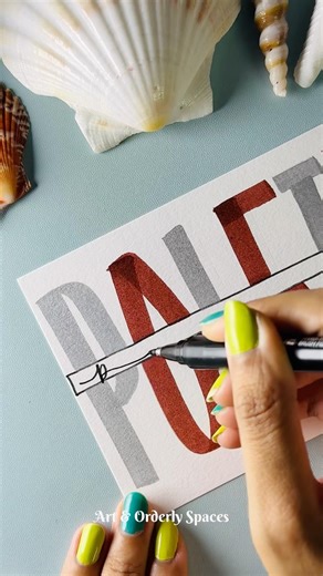 Colorful Lettering✨🦋#shorts #name #calligraphy