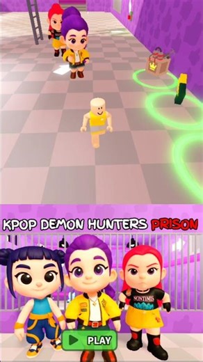 I tried to escape and hide from HUNTR/X! It didn't end well. 😅 #kpopdemonhunters #roblox
