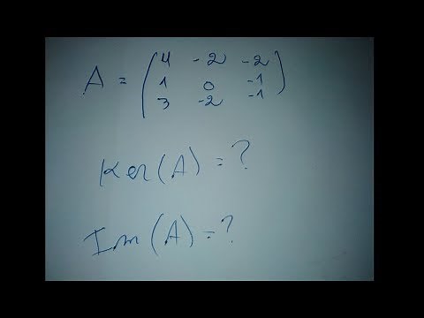 Ker d'une matrice | le noyau d'une matrice