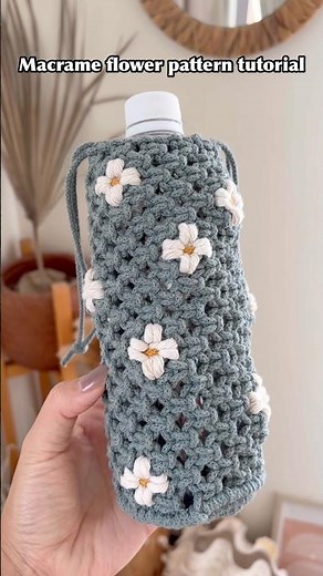 How to make Macrame Flower Pattern🌼マクラメお花模様の編み方 #macrame #macrametutorial #diy #handmade #ハンドメイド