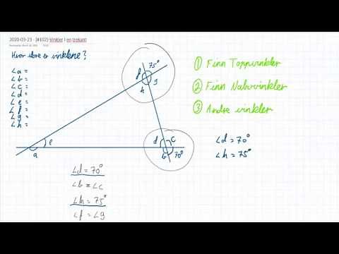 Geometri - Hvordan regne ut Vinkler i en trekant (Matematikk 7)