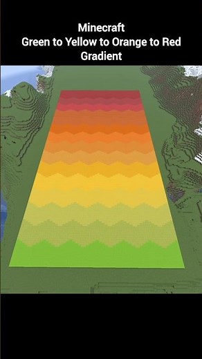 Minecraft Green to Yellow to Orange to Red Gradient