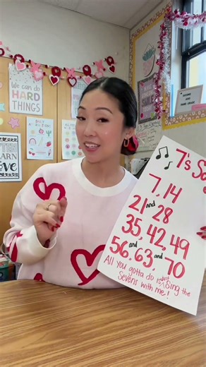 SKIP COUNTING BY 7 SONG! 🩷🎶 #apt #teacher #multiplication #skipcounting #song #music #classroom