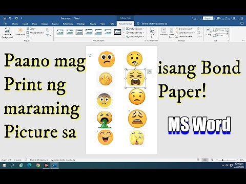 How to print multiple pictures on one bond paper. In MS WORD