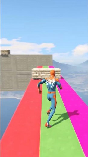 GTA 5 Epic Water Ragdolls Spiderman Jump/Fails Ep #shorts