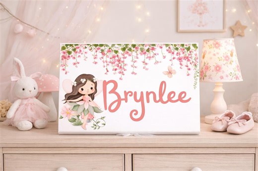Personalized Baby Memory Box Baby Whimsical Woodland Fairies With Custom Name, Keepsake Magnetic Gift Box, Nursery Decor, Baby Shower Gift - Etsy