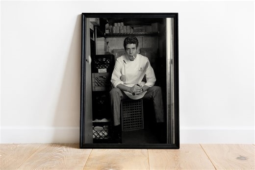 Anthony Bourdain Print, Iconic Chef Black and White Wall Art - Etsy