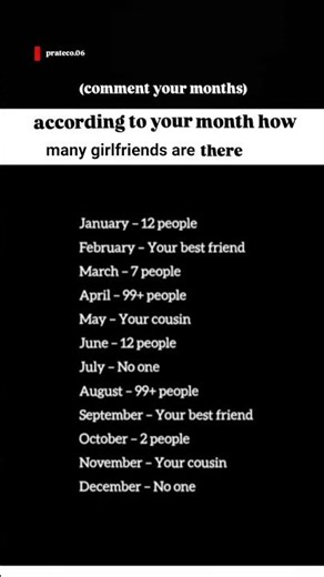 according to your month how many girlfriends you had #english #excel#engl #engl #excitable #tenses