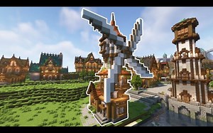 【NeatCraft】Minecraft 建筑教程-建造一个中世纪风车（搬运）