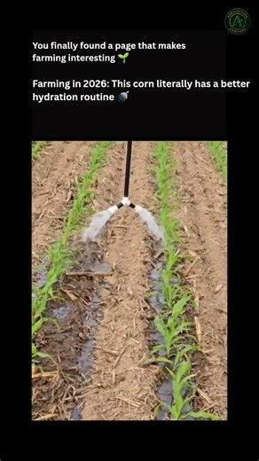 Is this the most efficient way to water corn? #farming #agriculture #precision