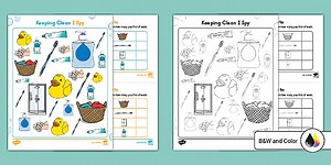 Keeping Clean I Spy Activity