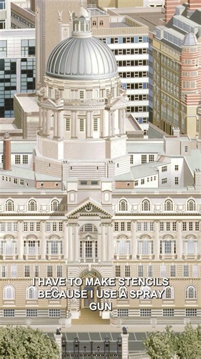 "This building alone took three months to draw." | #art #architecture