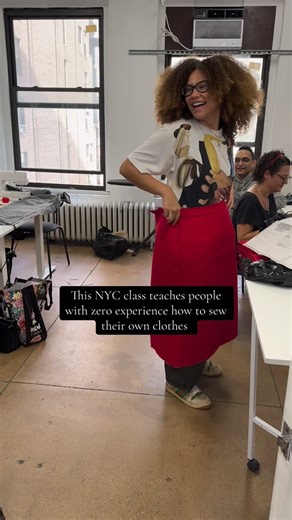 The New York Sewing Center on Instagram: "This class teaches people with zero experience how to sew their own clothes — in NYC, Brooklyn, and New Jersey. 🧵✨ You can learn everything in just one day or meet once a week for four weeks. Either way, you’ll go from total beginner to creating something you can actually wear. Sewing 101 at The New York Sewing Center is all about creativity, confidence, and community. No experience needed, no pressure — just good vibes, great people, and that unforgett