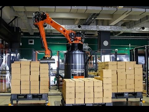 Mujin導入事例「株式会社トラスコ中山様」MujinRobotパレタイザーが出荷積み付け工程を自動化