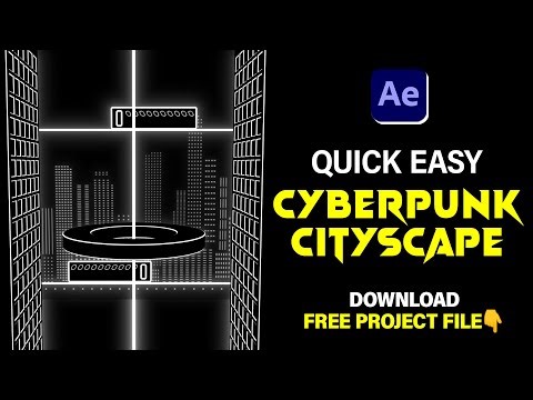 Cyberpunk Cityscape : 3D Building Animation in After Effect ‪@MotionPXL‬