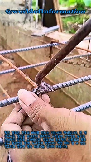 건물 구조를 결정짓는 정석 철근 결속 가이드 #worker #process #engineering #structure #worksite
