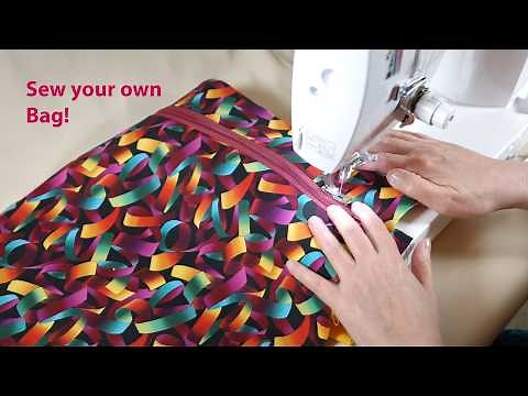 How to Sew a Lined Zipper Bag with Pockets at Home - DIY Tutorial