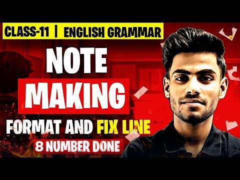 Note Making Class 11 🔥 Note Making Format And Tricks || Class 11 English Grammar Note Making
