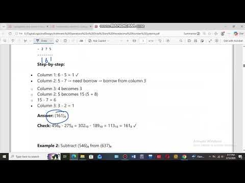 9-Octal Subtraction