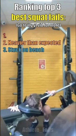 Ranking top 3 squat fails! #gymfails
