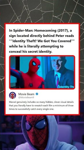 Spider-Man Homecoming 2017 Identity Theft Sign is an Easter Egg Behind Peter