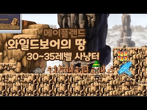 메이플랜드 메랜 와일드보어의 땅 30~35레벨 추천 사냥터 maplestory land