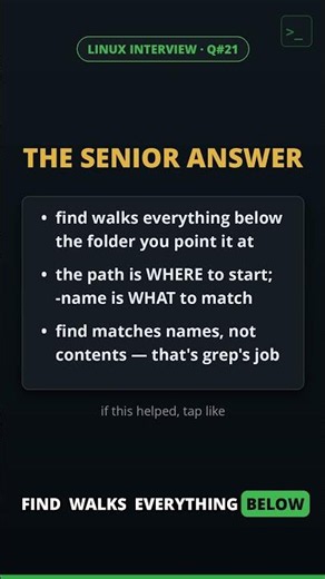 Find any file by name | Linux Interview Q#21 Part 1