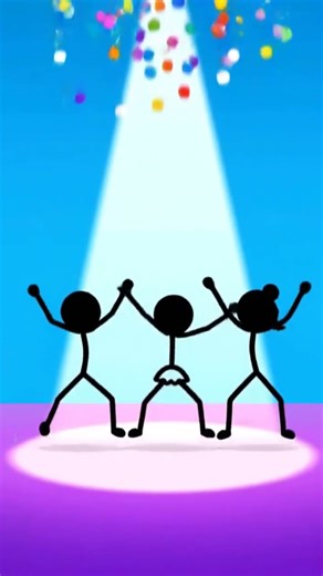 These stick figures are dancing circles around us #animation #dance #shorts