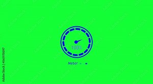 Digital meter power energy icon animation. Circle technology loading background concept.