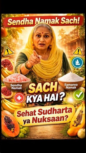 Kya Roz Namak Sach Mein Healthy Hai? ⚠️ Sendha vs Normal Namak #sendhanamak #healthtips #factsshorts