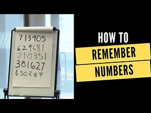 How To Remember Numbers
