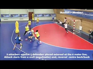 handball training Set attack training with an awareness of speed games