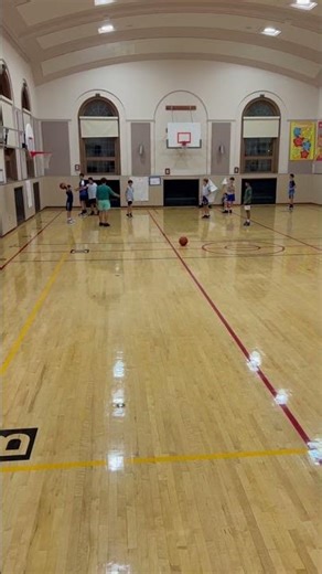Coach Sil teaches shell drill to 6th-grade boys “A” team