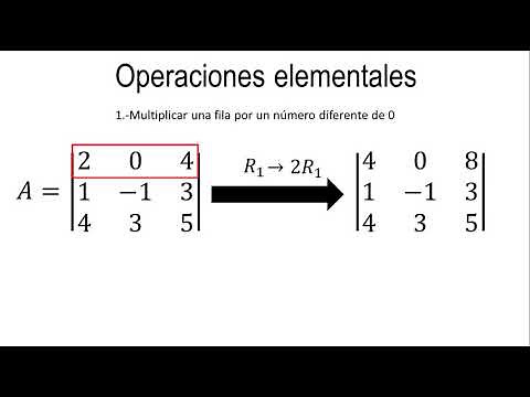 Operaciones elementales en matrices | Álgebra lineal