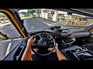 Mercedes Atego im Einsatz LKW Fahrt durch Stadt & Autobahn in Deutschland Fahrerblick 4K