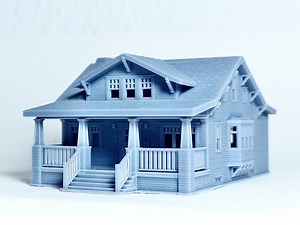 N Scale Craftsman Style Bungalow - 1:160 for Diorama Modeling Kit - Building#27i - Etsy