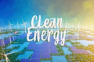 depicting the future: interconnected clean energy networks in a cityscape