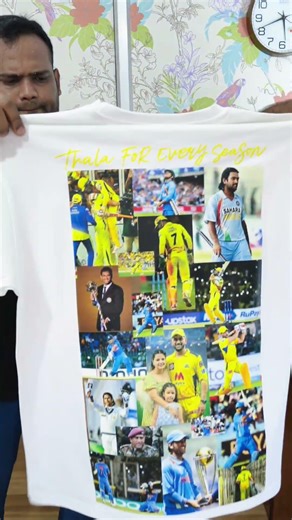 CAPTAIN COOL 😎 MSD ✨ CUSTOMIZED T SHIRT 👕 #msd #dhoni #tshirtprint #cskfans #csk #cskvsrcb #ytviral