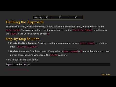 Mastering Pandas Filtering: Conditionally Comparing Speeds in DataFrames