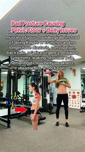 bad posture creates problems throughout the body! Learn how to heal these issues in The Belly Whisperer® Method Online Program! #posture #fitness #mom #pregnant #doctor