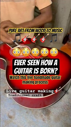 “Live Guitar Making | Handmade Acoustic Guitar Full Process | Traditional Luthier Craftsmanship”
