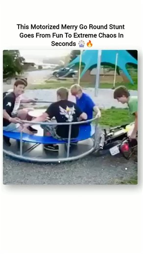 STATSAVVY | Extreme Motorized Merry Go Round Stunt Ends In Total Chaos 🎡🔥 #Shorts #ExtremeStunt #PhysicsExperiment #ViralVideo #OutdoorFun Chaos... | Instagram