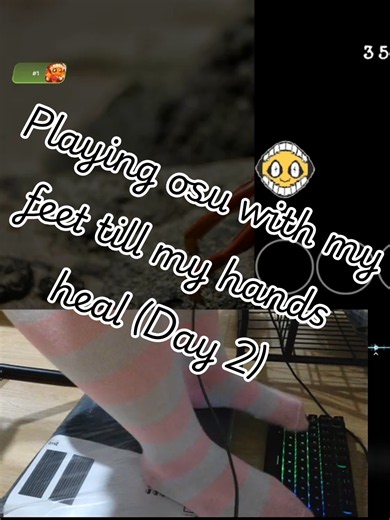 Daily osu!mania ~ [Day 167: Crab Rave feetcam??] ~ I guess bro 🥺 #seesaygrace #osumania4k #osumania #crabrave #femboy