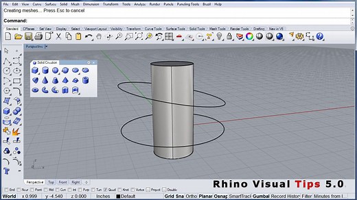 Rhino Visual Tips 5.0: Chapter 6: Precision: Elevator Mode