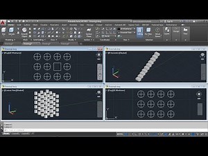 AutoCAD Rectangular Array Command Tutorial Complete | 3D Array; Edit Source; Replace Item Video Lecture | A complete Guide to AutoCAD (English) - Design Softwares