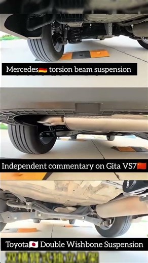 Mercedes 🇩🇪 vs Toyota 🇯🇵 vs Jetta 🇨🇳: Suspension Comparison! 🤯#short