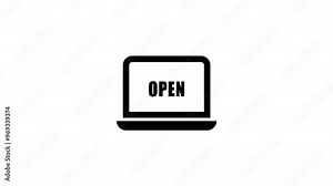 Sleek Laptop Animation Unveiling Video Content, Discover a modern laptop opening animation with smooth visual effects.