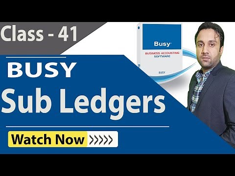 How To Create Sub-Ledgers In Busy Software