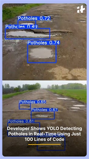 Developer Franz-Ja demonstrates a mind-blowing AI application where the YOLO model detects potholes in real-time using just 100 lines of Python code on a standard laptop. This breakthrough shows how powerful and accessible computer vision can be for road safety and smart infrastructure solutions. Watch the demo and see AI in action. #yoloai #pythoncoding #aiinnovation #computervision #realtimedetection #potholedetection #techviral #aionlaptop #smartinfrastructure #pythonprojects | Indiatimes